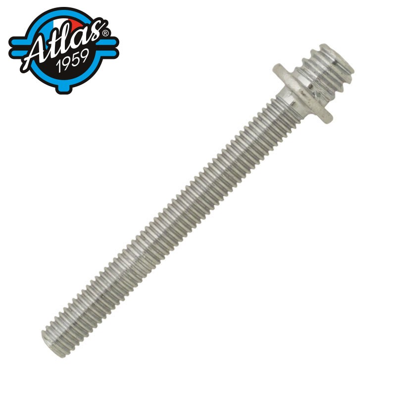Śruba dwugwintowa do metalu z podkładką M7X150 - stal ocynkowana biała - ATLAS®